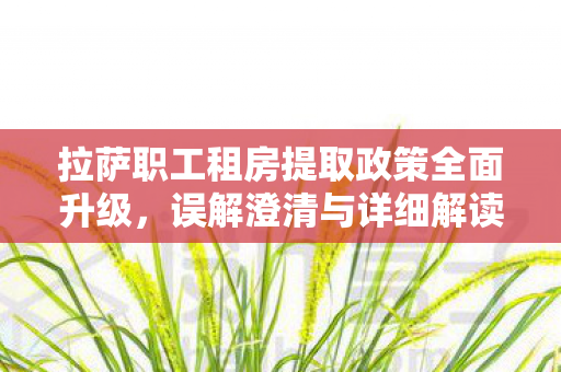 拉萨职工租房提取政策全面升级，误解澄清与详细解读