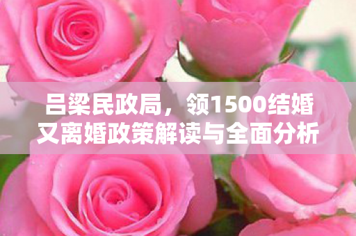 吕梁民政局，领1500结婚又离婚政策解读与全面分析