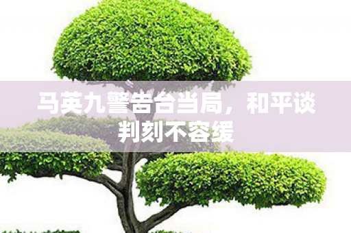 马英九警告台当局，和平谈判刻不容缓