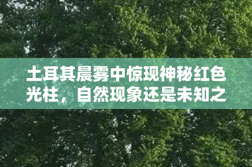 土耳其晨雾中惊现神秘红色光柱，自然现象还是未知之谜？