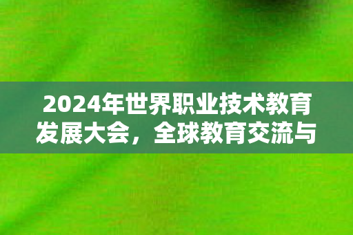 2024年世界职业技术教育发展大会，全球教育交流与技能提升的盛会