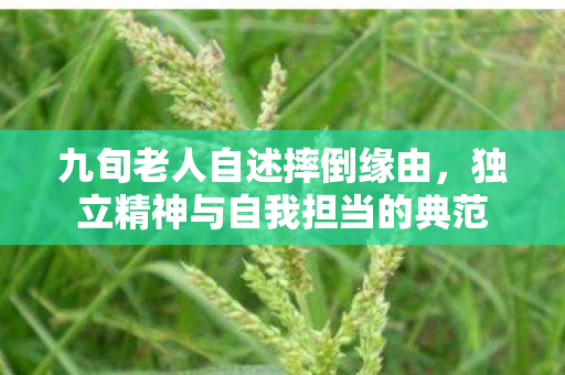 九旬老人自述摔倒缘由，独立精神与自我担当的典范