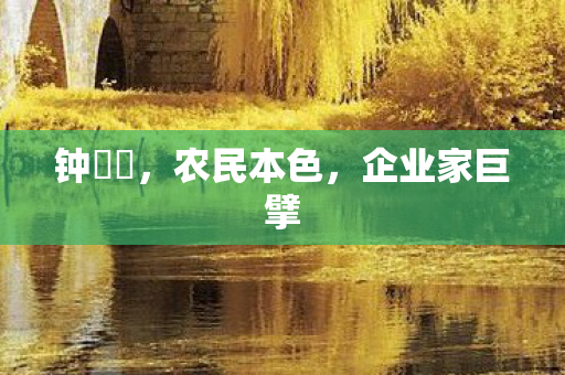 钟睒睒，农民本色，企业家巨擘